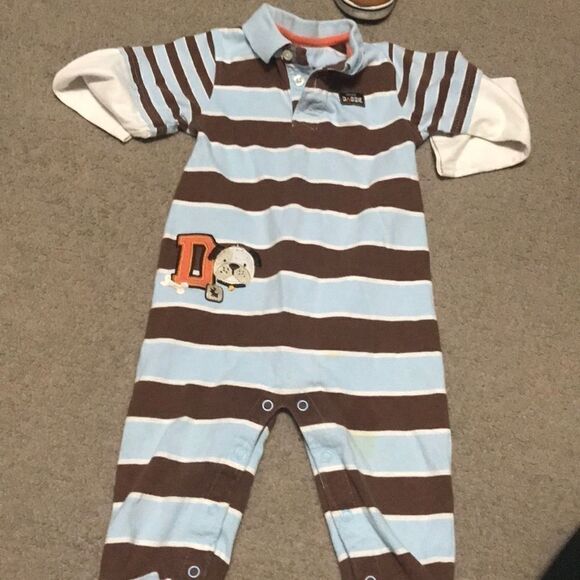Carters Boys One Piece Outfit 24 Months Snap Legs - Picture 2 of 10